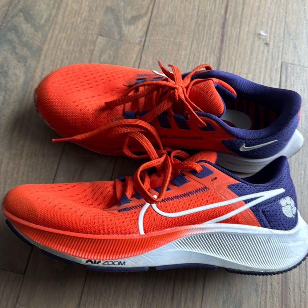 Nike Air Zoom Pegasus 38 Clemson Tigers NCAA Men Shoes Size 6.5 Orange